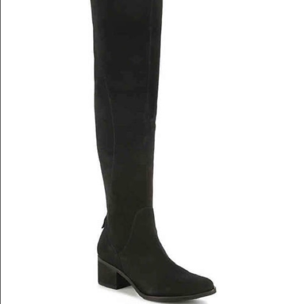 Steve Madden over the knee black suede boots size 9.5 WORN ONCE